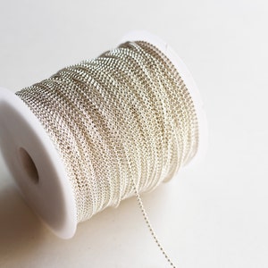 330ft Silver Plated Ball Chain Spool 1.5mm 100M Ships IMMEDIATELY from California CH602 image 2