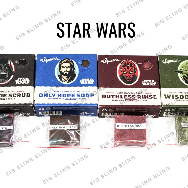 Dr. Squatch Soaps - STAR WARS -  LIMITED Edition - Full Bars or Samples - Fast Ship
