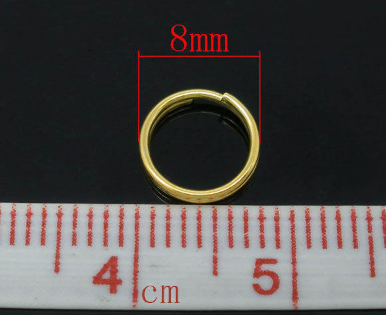 100 Double Loop Split Rings WHOLESALE 8mm Gold 0.7mm Etsy