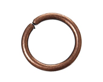 100 Copper Jump Rings - Open - 5mm  - 1mm - 18 Gauge  - Ships IMMEDIATELY from USA - F541