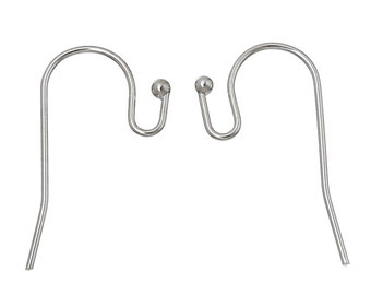 Ear Wire Hooks Earrings - Antique Silver - High Quality COPPER Material - 20x12mm - 50 or 200 Pieces - Jewelry Making Supplies  - EF891