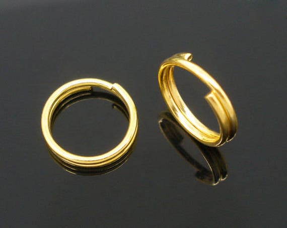 100pcs 8mm Gold Open Jump Rings Split Ring Split Open Jump Rings