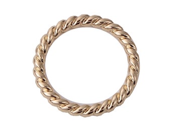 3 Jump Rings - CLOSED - 20mm - Gold Plated - Rope Design - Jewelry Making Supplies - Ships IMMEDIATELY - F464