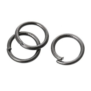 100 Gunmetal Jump Rings - 6mm - 21 Gauge - Open - Jewelry Making Supplies - Ships IMMEDIATELY - F266