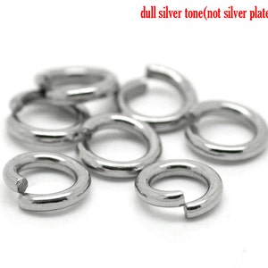 200 STAINLESS STEEL Jump Rings BULK 8mm 15 Gauge Thick 1.5mm Ships Immediately from California F98a image 1