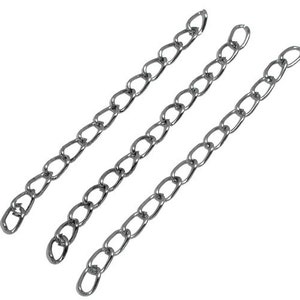 25 Extension Chains Antique Silver 50x3mm Jewelry Making Supplies Ships IMMEDIATELY CH394 image 1