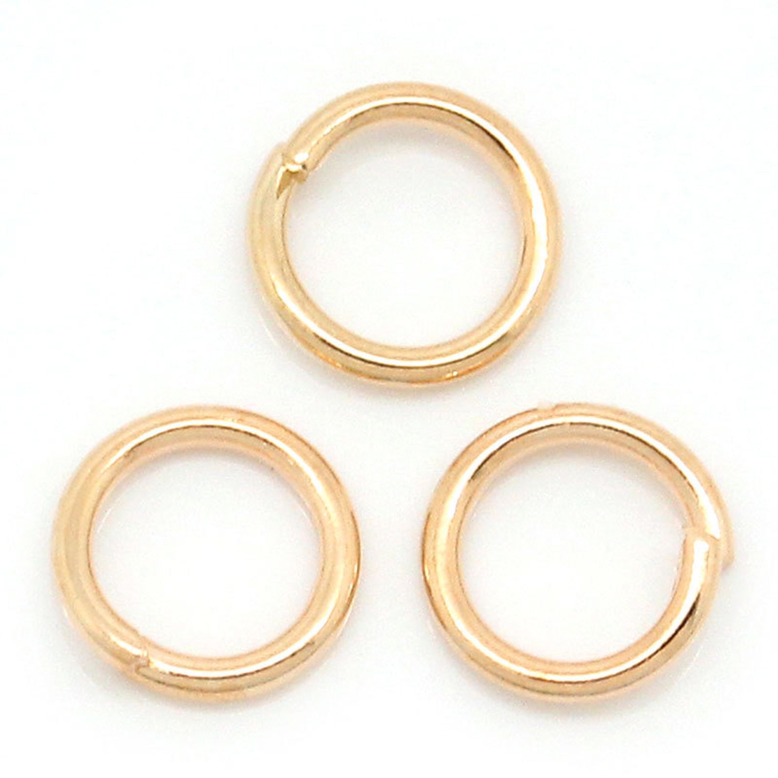 Rose Gold Jump Rings Open 6mm 100 Pieces Ships Etsy