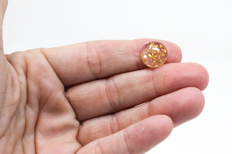 C720 Clear with Gold Foil 10-20 10mm 50-100 Pieces Gold Foil Cabochons Ships IMMEDIATELY from California