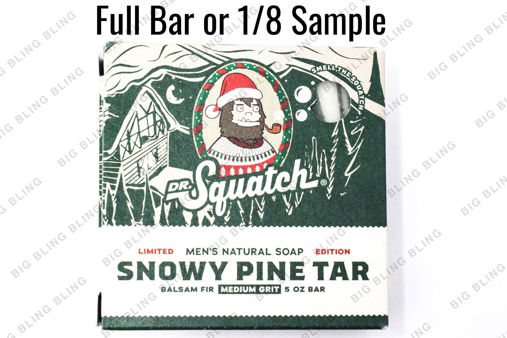 Dr. Squatch Snowy Pine Tar Limited Edition Soap- BRAND NEW