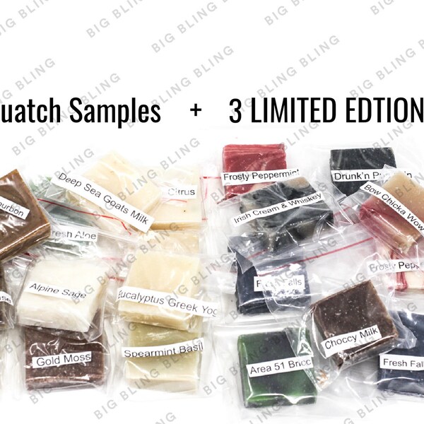 Dr. Squatch Soap Samples - 3 FREE LIMITED EDITION + 1 Regular Sample (4) Total - Stocking Stuffers - DS202