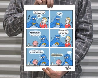 Póster de la memoria, arte mural humorístico sobre el olvido, decoración cómica sobre el cerebro, regalo para médicos y enfermeras, decoración para el hogar y la oficina.