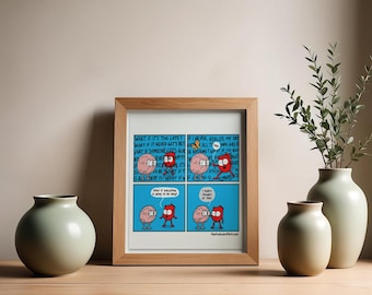 Toxic Thinking Print – Health Wall Art, Inspirational Poster, Anxiety Reminder, Funny Brain Anatomy Art, Doctor Gift, Home Decor