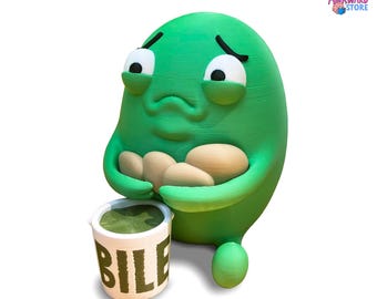 3D Printed Sad Gallbladder Statuette – Awkward Organ #8 – Funny Organ Figure, Printed Gallbladder Decor, Medical Gift, Anatomy Collectible