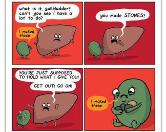 Gallbladder’s Last Day Print – Funny Office Wall Art, Medical Humor Poster, Anatomy Art, Coworker Gift, Home Decor, Med Student Gift
