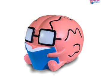 Brain Stress Toy – Squeeze Organ Desk Toy 3” – Funny Brain Fidget, Anxiety Relief Gift, Desk Stress Toy