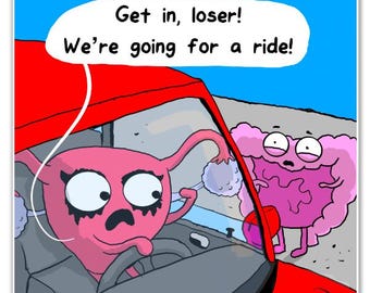 Lámina "Going for a Ride" – Póster divertido de humor digestivo, arte mural de anatomía intestinal, regalo gastrointestinal, decoración de comedia médica