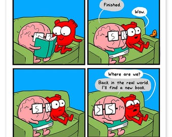 Póster divertido para lectores, decoración de pared para amantes de los libros, humor literario, regalo para lectores, decoración del hogar, regalo para médicos y enfermeras.