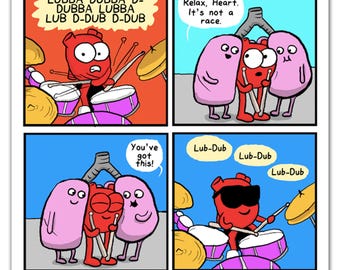 Heart’s Beat Print – Heart Wall Art, Mental Health Poster, Calm Reminder Decor, Anatomy Art, Inspirational Print