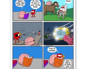 Reading Poster Print – Book Lover Wall Art, Library Decor, Reading Motivation Poster, Humor Wall Art, Home Decor, Funny Decor