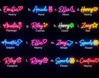 Custom Name Neon Sign for Nursery, Personalized Kids Room Decor, LED Name Light for Bedroom, Baby Shower Gift, Neon Night Light for Kids