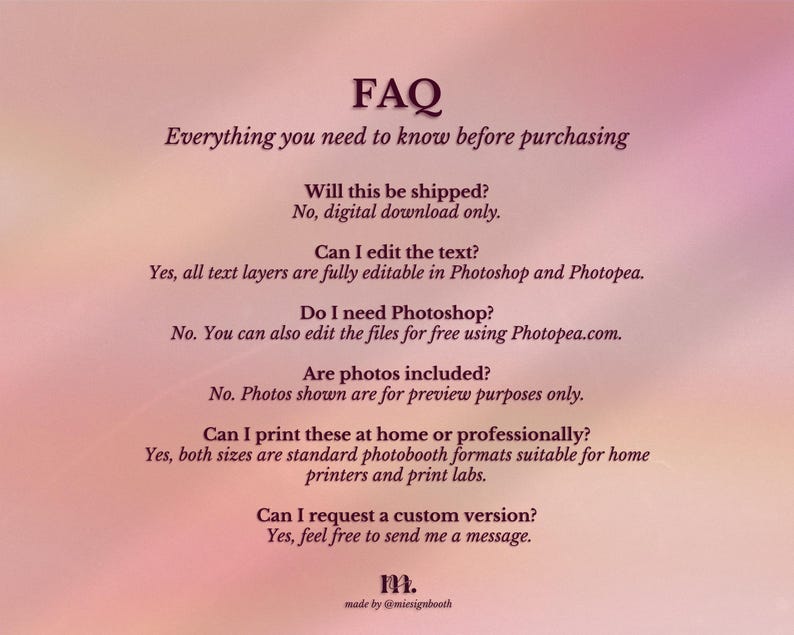Photobooth Template Bundle, Wedding Photobooth Strip Overlay, Editable ...