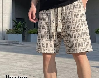 Short imprimé décontracté | Pantalon d'été ample à cordon de serrage | À porter au quotidien | Style streetwear Y2K