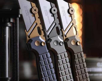 North Mountain Blade Titanium Utility Knife EDC Box Cutter Folding Craft Knife Outdoor Pocket Razor Knife