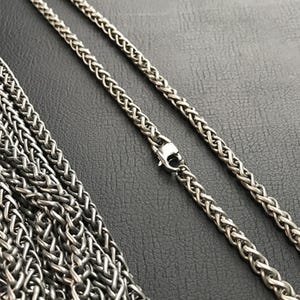 純チタン製チェーンネックレス／ブレスレット – 低アレルギー性、超軽量、EDC（日常携帯）チタンジュエリー（直径7mm） 画像 14