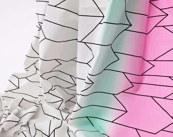Japanese manga fabric white green and pink gradient – DS anime inspired cosplay, Japan character