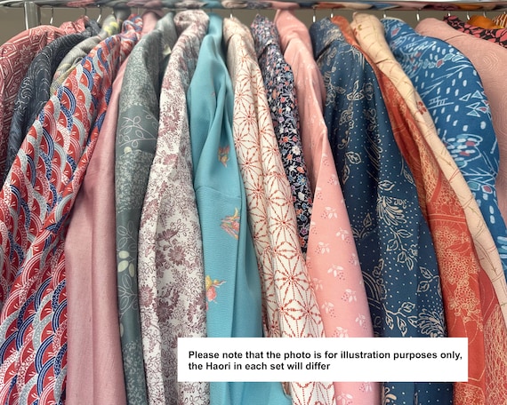 Set of 3 vintage Japanese Kimonos, Random Selection, Women's Kimono, pre owned, Japan fashion