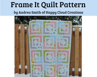 DIGITAL PDF Frame It Quilt Muster, Baby, Überwurf, Twin, Queen, King size, digital, Quilter, Modern Quilt, Lap Quilt, einfach, Anfänger