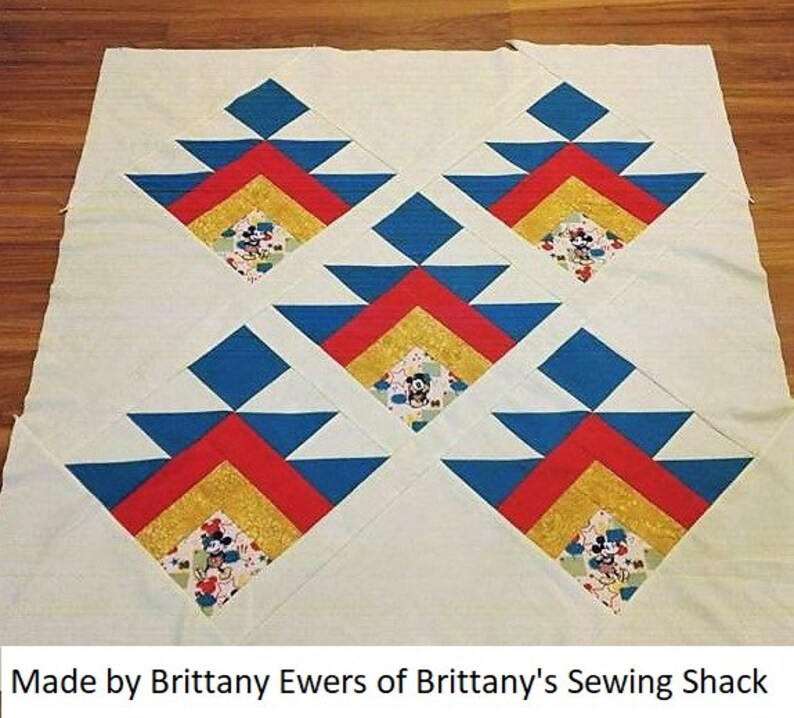 Pointed Quilt Pattern: Modern Design, Baby to Queen Size (digital PDF ...