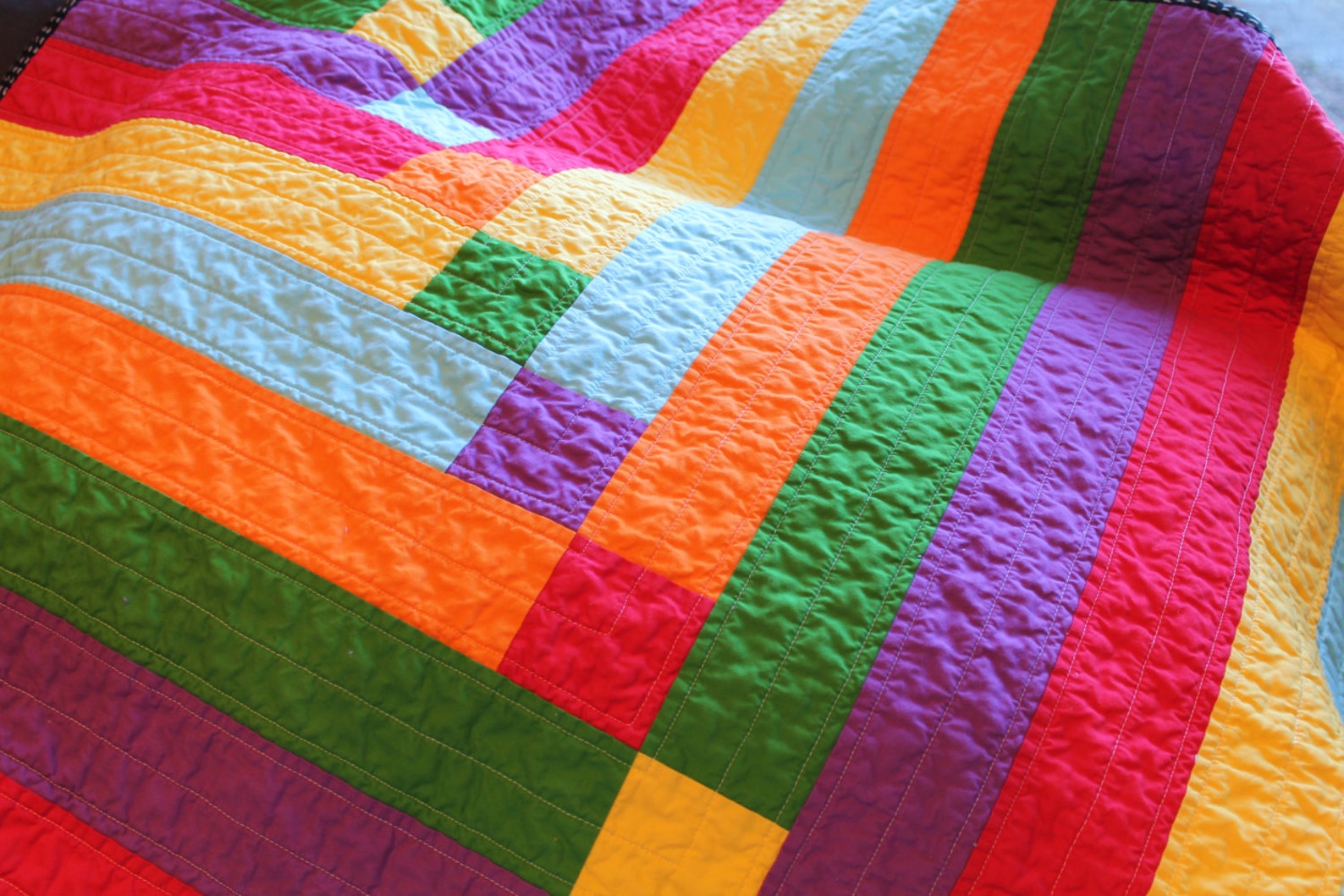 Modern Bright Baby Quilt Crib Quilt Red Orange Yellow Etsy