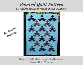 Patrón de colcha de punta: Diseño moderno, tamaño bebé a queen (PDF digital)