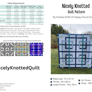Nicely Knotted Quilt Pattern: Beginner-Friendly - Baby to King Size (Digital PDF)