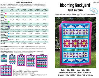 Blooming Backyard Quilt Pattern: Flower Quilt (Digital PDF)
