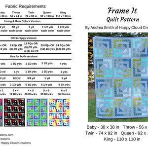 Frame It Quilt Pattern: Modern Beginner-Friendly Design (Digital PDF)