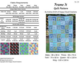 Frame It Quilt Pattern: Modern Beginner-Friendly Design (Digital PDF)