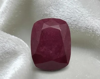 Pierre rubis rouge taille coussin 300-400 carats, cristal rubis rouge profond, pierre de naissance de juillet, pierre précieuse pour bague de fiançailles, bijouterie