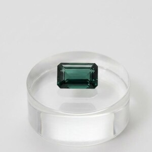Genuine loose emerald stone in classic emerald cut featuring a vibrant green color, suitable for engagement rings, statement jewelry, birthstone gifts and handmade fine jewelry creations.