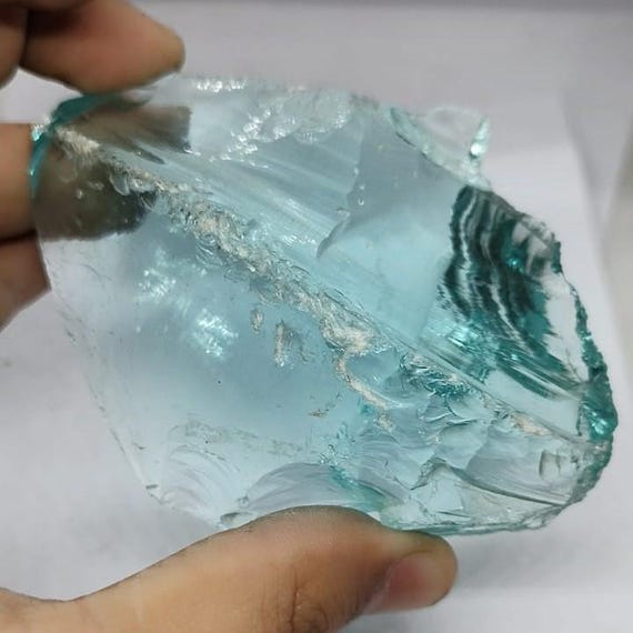 Raw Aqua Andara Crystal 215 CT, Genuine Monatomic Obsidian, Aqua Blue Healing Stone, Spiritual Meditation Crystal, Energy Chakra Stone