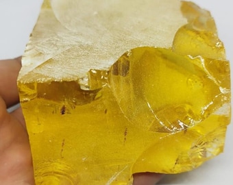 Natural Yellow Sapphire 915 CT Rough Stone, Raw Sapphire Crystal Chunk, Healing Crystals and Stones, Solar Plexus Energy, Wicca Altar Supply