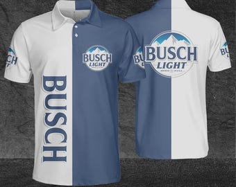 Polo de cerveza Busch Light, camiseta 3D para amantes de la cerveza, camisa abotonada con el lema "Amo la cerveza", camisa de fiesta, camisa de cerveza para hombre, regalo para hombre