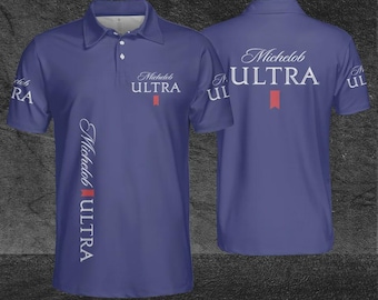 Polo Michelob ULTRA, camiseta 3D para amantes de la cerveza, camisa abotonada con el lema "Amo la cerveza", camisa de fiesta, camisa de cerveza para hombre, regalo para hombre.