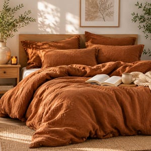 tobacco colored bedding King/queen Tobacco/sand Beige Muslin Super Soft Luxurious Quilt, Duvet Turkish Cotton Blanket, Queen, Bedspread, Coverlet, 103/95inches round luxury and feels as good as it looks Linen Bedding in Tobacco -