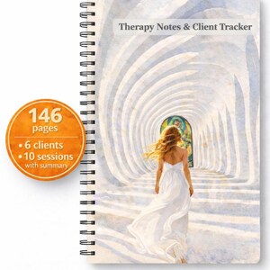 Therapy Session Notebook: Client Tracker for Therapists, Mental Health Journal, Counseling Notes, Patient Progress & Session Planner