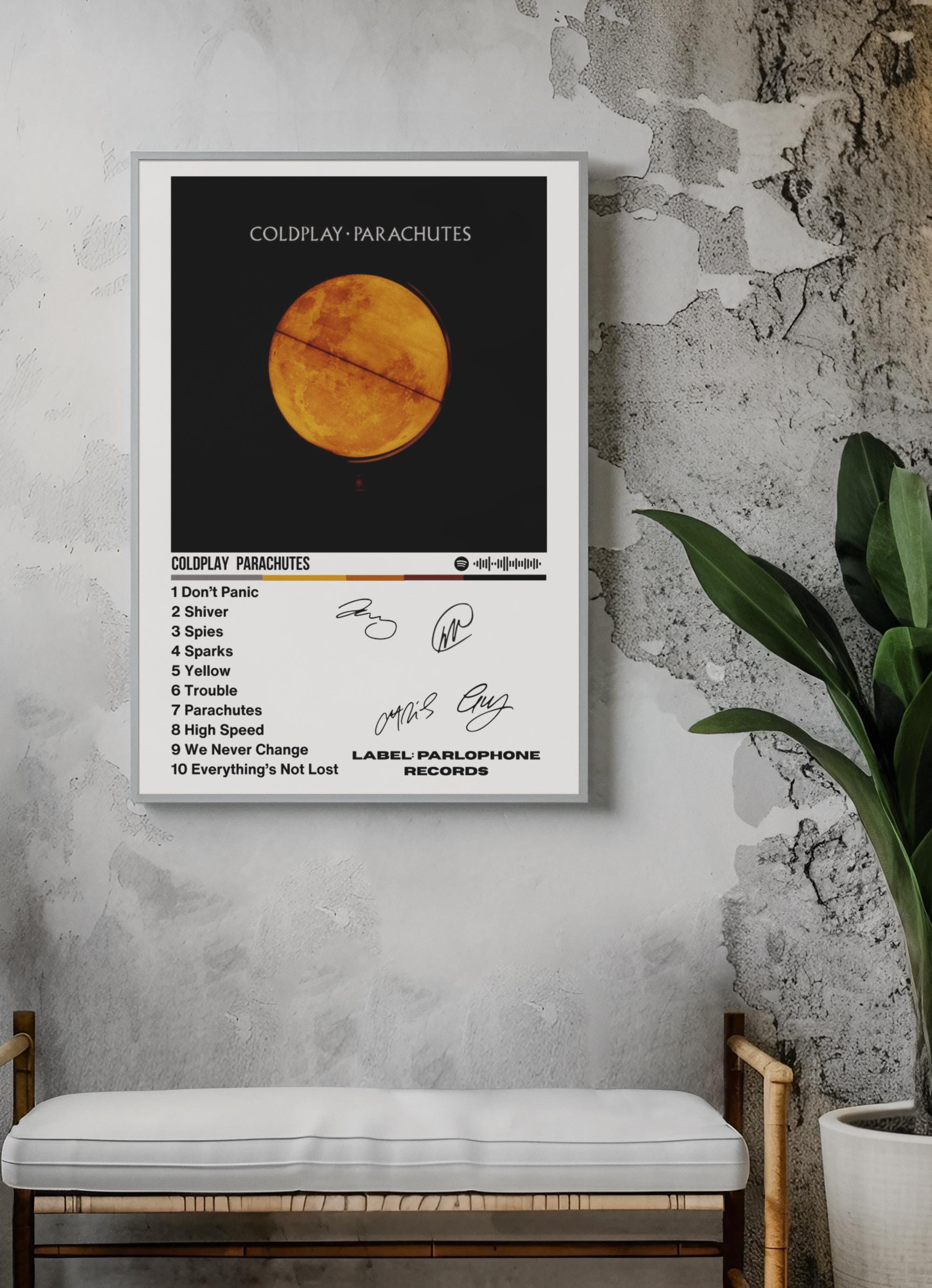 Discover Coldplay Parachutes Album Poster, Music Fan Wall Art, Gift For Her