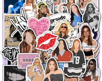 Tate Stickers Sheet McRae – Waterproof Vinyl Laptop Decals 40 designs (4 Sheets)