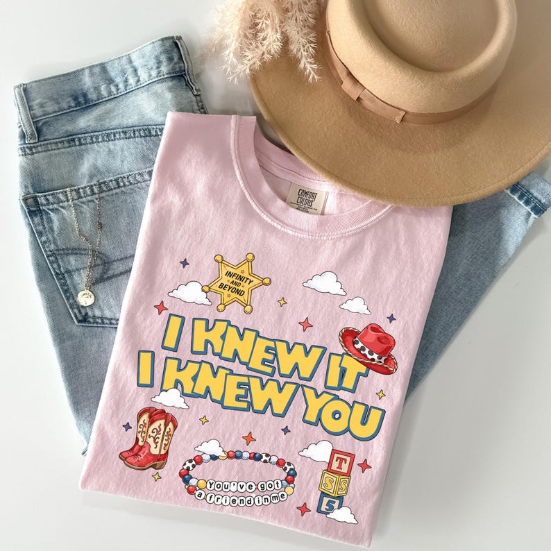 Comfort Colors® I Knew It I Knew You Shirt, Toy Story 5 Inspired Tee, You’ve Got A Friend In Me Shirt, Disneyland Toy Story Family Bloossom