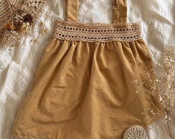 Robe en crochet pour bébé fait main - robe fille - tendance - robe pour événement